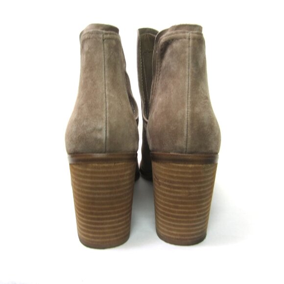 Steve Madden Havannah Womens Size 11 Suede 3" Heeled Booties Ankle Boots Taupe - Picture 7 of 9
